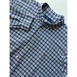 Polo Ralph Lauren Men 2XB Big Multi Pony Plaid Check Blue Red White Shirt
